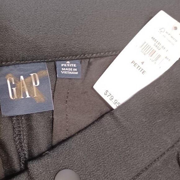 NEW GAP Black High Rise Bi-Stretch Flare BOHO Pintuck Pleat Pants - Picture 9 of 11